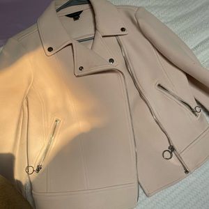 Pale pink moto jacket